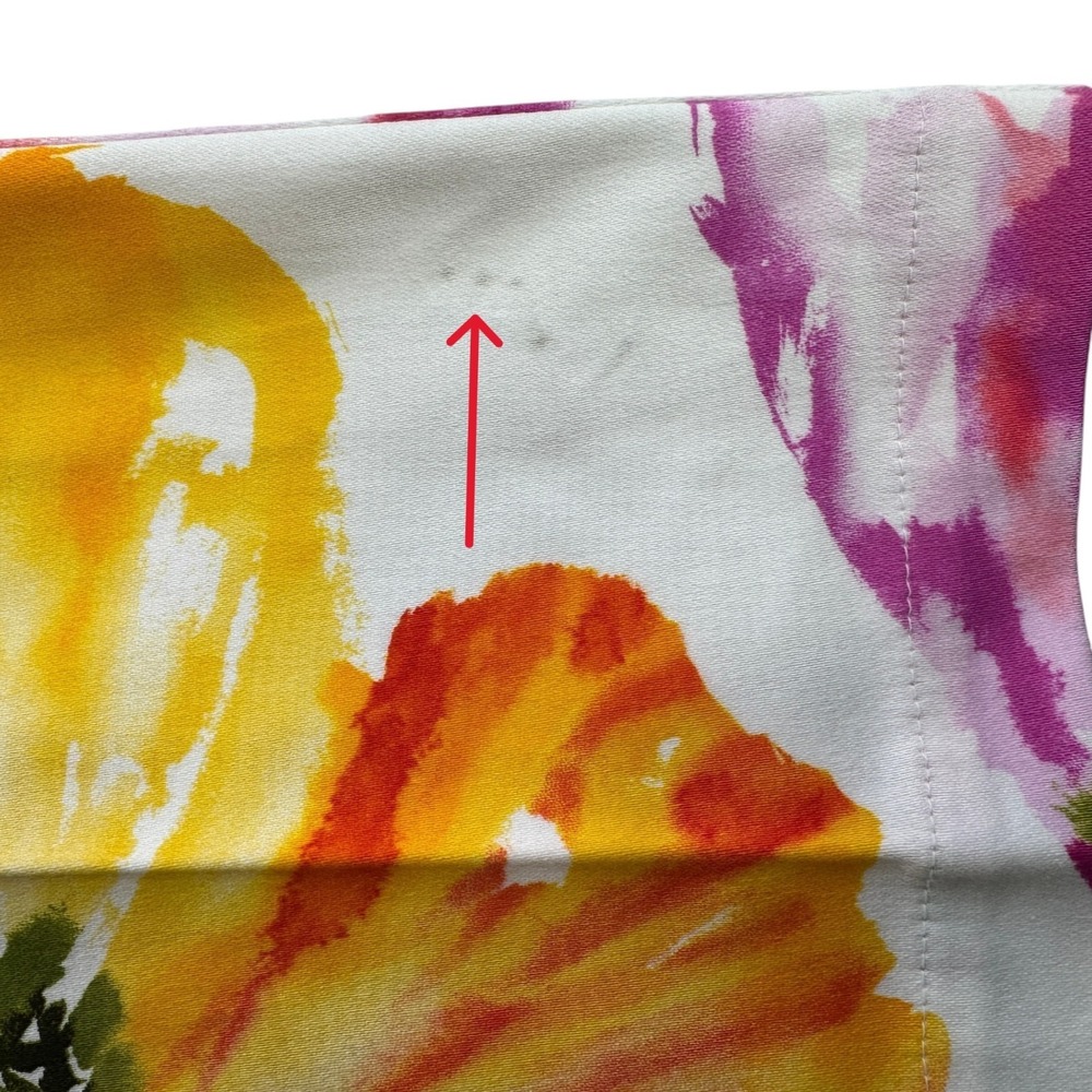 Company Ellen Tracy Floral Pants Womens 8 Orange Pink Yellow Coastal Preppy VTG - Picture 7 of 12